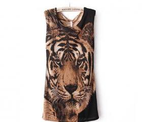 The Steller printing sleeveless vest skirt