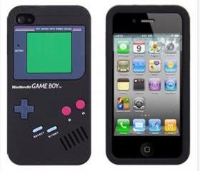 Black Gameboy Game Boy Nintendo 3D Retro Silicone Soft Gel IPhone 4/4s Or iPhone 5 Cover Case