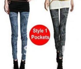 ladies' skinny slim elastic denim jeans leggings pencil pants 
